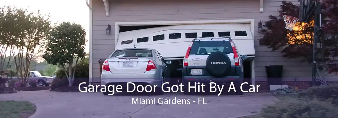 Garage Door Got Hit By A Car Miami Gardens - FL